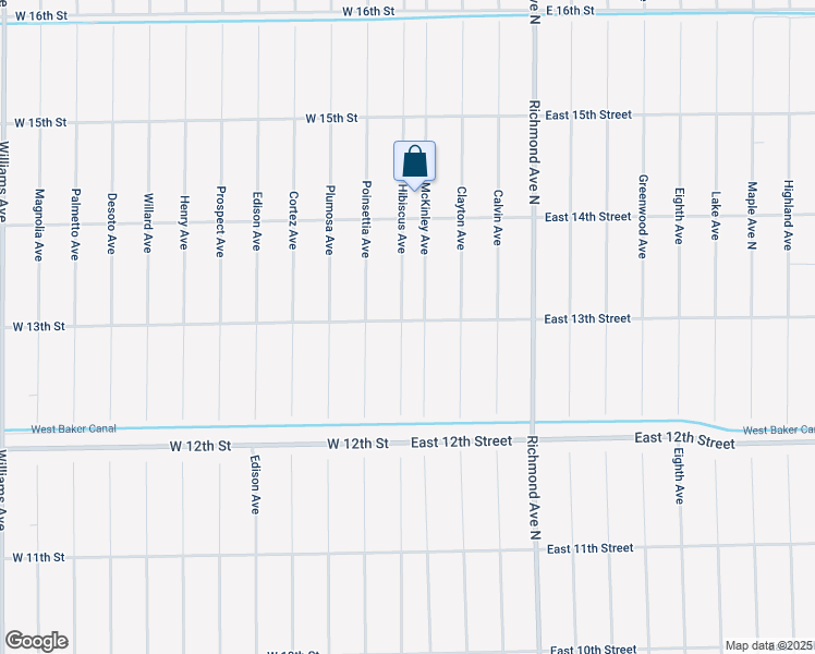map of restaurants, bars, coffee shops, grocery stores, and more near 1301 McKinley Avenue in Lehigh Acres