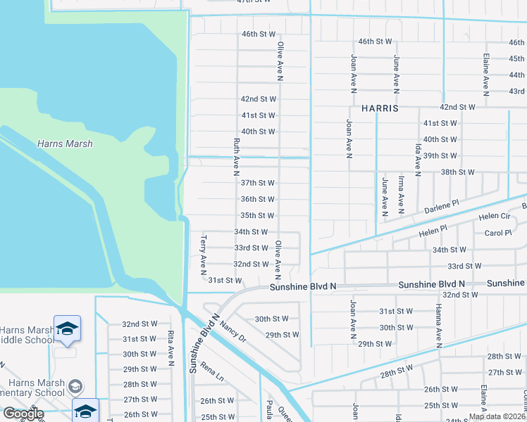 map of restaurants, bars, coffee shops, grocery stores, and more near 3206 35th Street West in Lehigh Acres