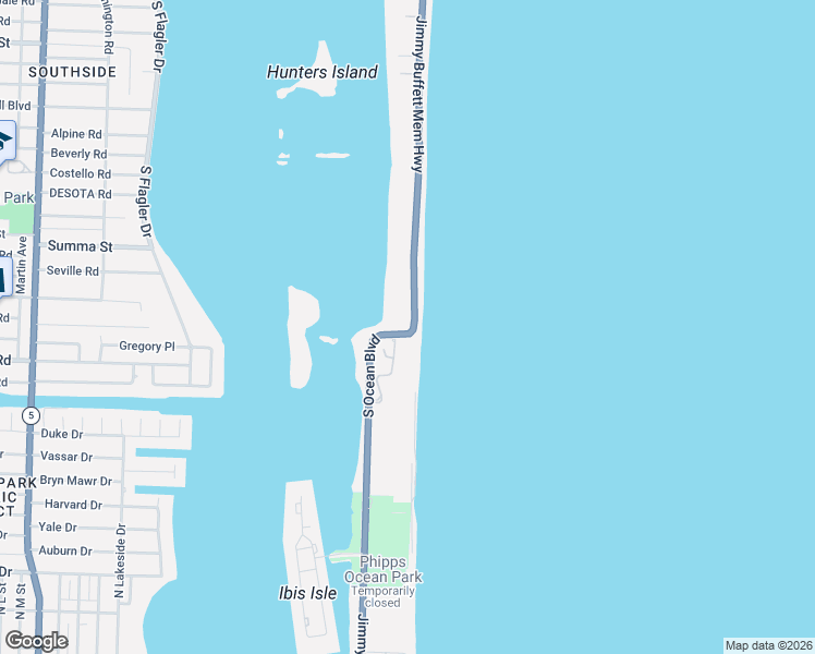 map of restaurants, bars, coffee shops, grocery stores, and more near 1980 South Ocean Boulevard in Palm Beach