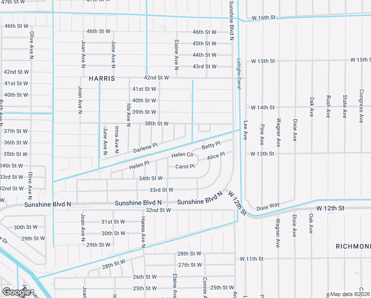 map of restaurants, bars, coffee shops, grocery stores, and more near 2612 Helen Cir in Lehigh Acres