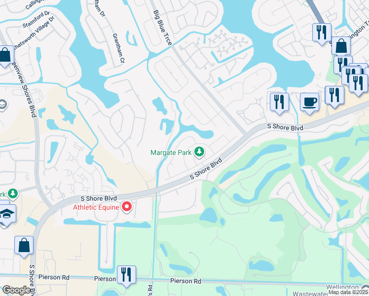 map of restaurants, bars, coffee shops, grocery stores, and more near 12795 Kingsway Road in Wellington