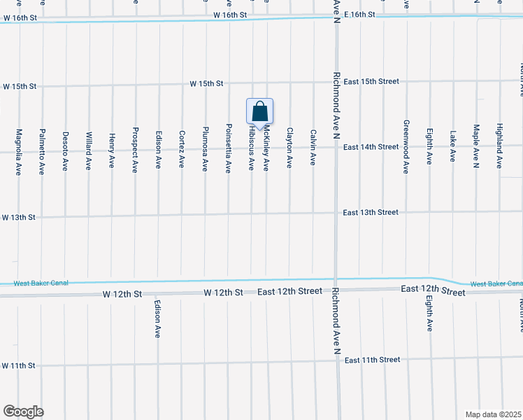 map of restaurants, bars, coffee shops, grocery stores, and more near 1301 McKinley Avenue in Lehigh Acres