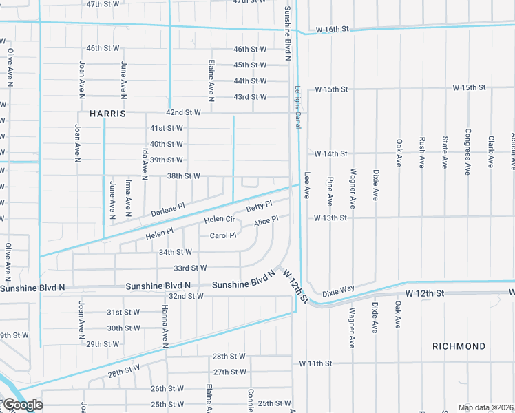 map of restaurants, bars, coffee shops, grocery stores, and more near 2514 Betty Place in Lehigh Acres