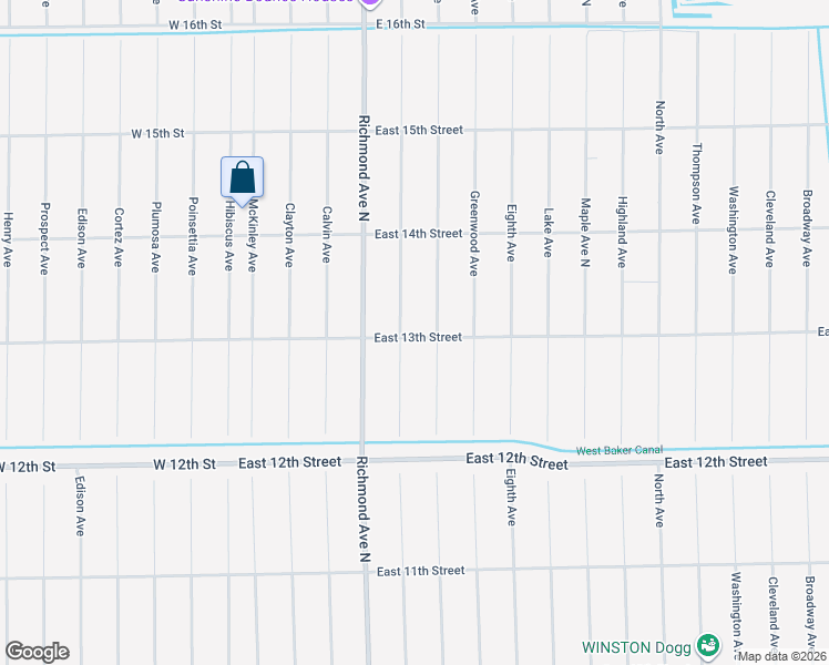 map of restaurants, bars, coffee shops, grocery stores, and more near 501 East 13th Street in Lehigh Acres