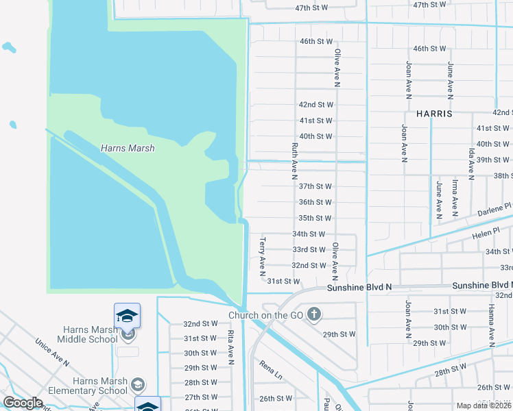 map of restaurants, bars, coffee shops, grocery stores, and more near 3319 36th Street West in Lehigh Acres