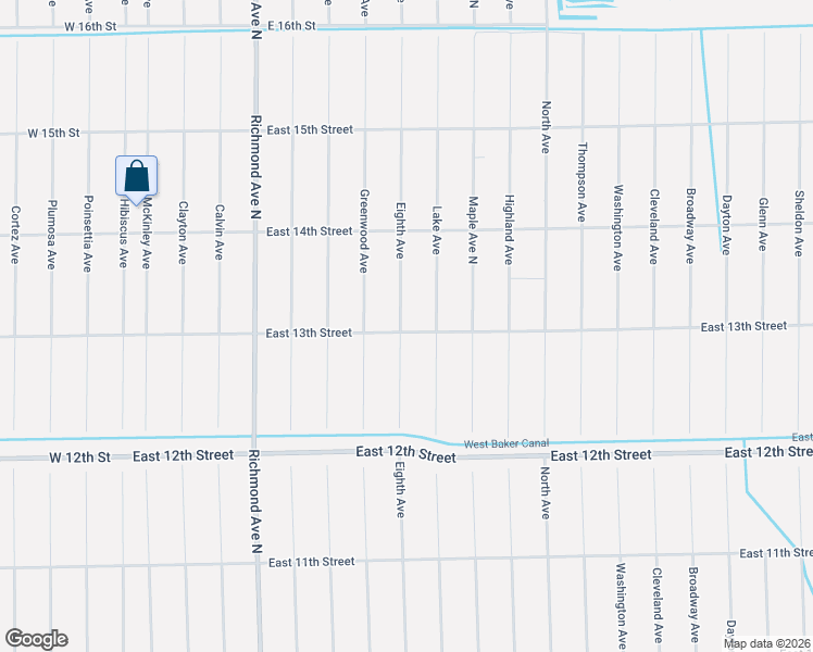 map of restaurants, bars, coffee shops, grocery stores, and more near 801 East 13th Street in Lehigh Acres