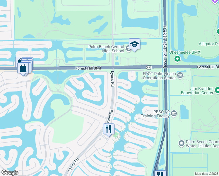 map of restaurants, bars, coffee shops, grocery stores, and more near 8964 Alexandra Circle in Wellington