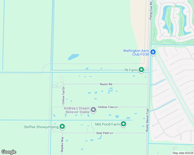 map of restaurants, bars, coffee shops, grocery stores, and more near 16625 Cotton Tail Drive in Wellington