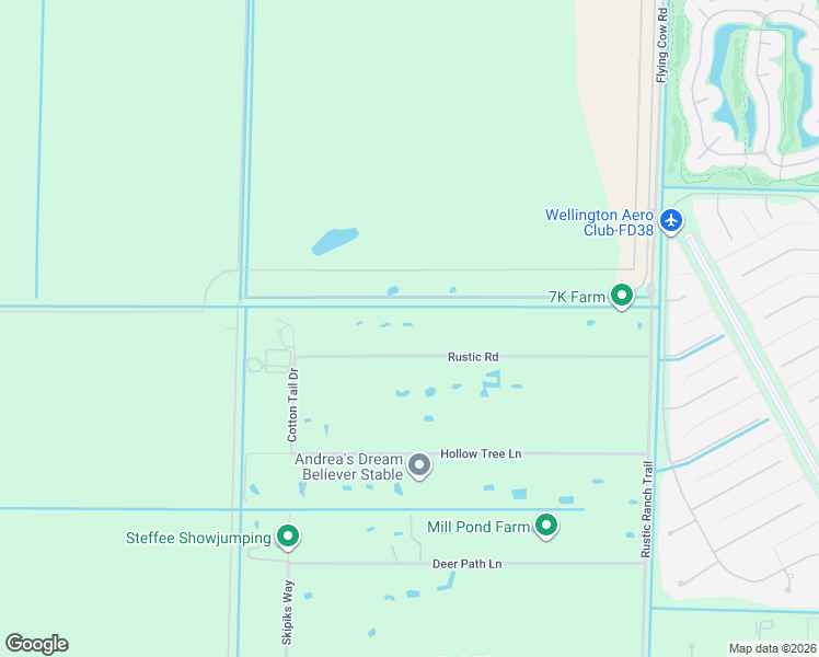 map of restaurants, bars, coffee shops, grocery stores, and more near 16625 Cotton Tail Drive in Wellington