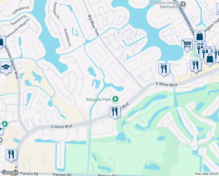 map of restaurants, bars, coffee shops, grocery stores, and more near 2281 Seaford Drive in Wellington