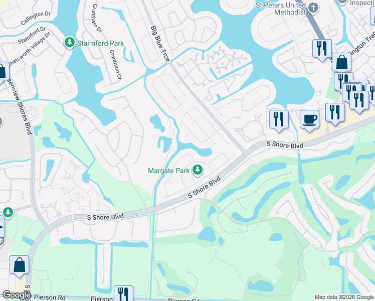 map of restaurants, bars, coffee shops, grocery stores, and more near 12880 Leeds Court in Wellington