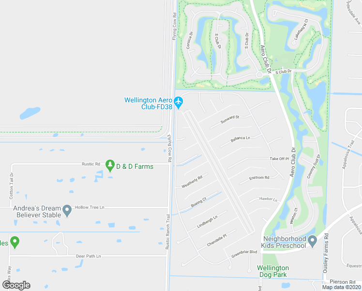 map of restaurants, bars, coffee shops, grocery stores, and more near 15950 Britten Lane in Wellington