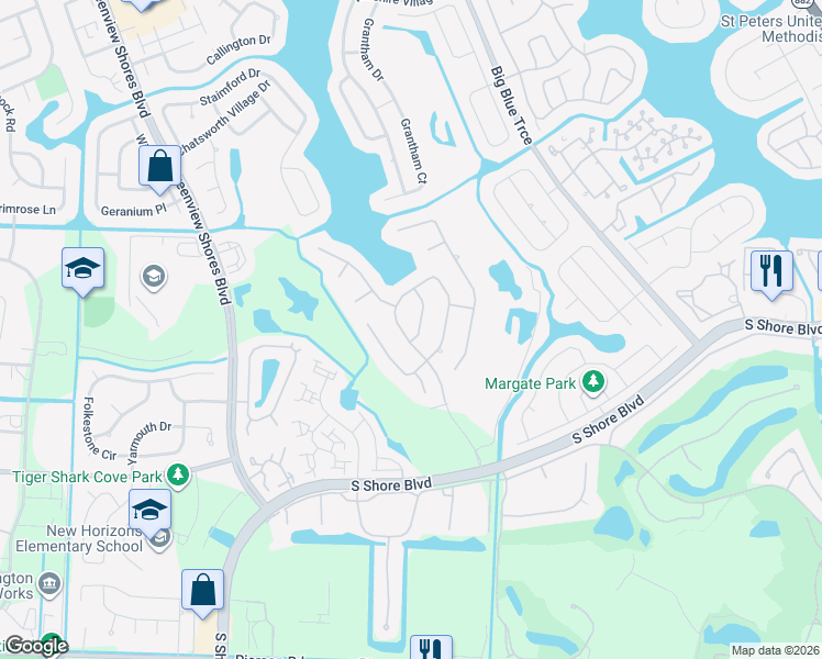 map of restaurants, bars, coffee shops, grocery stores, and more near 2319 Alford Way in Wellington