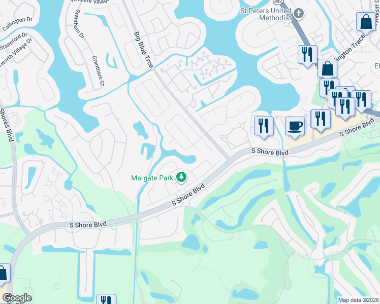 map of restaurants, bars, coffee shops, grocery stores, and more near 2036 Amesbury Circle in Wellington