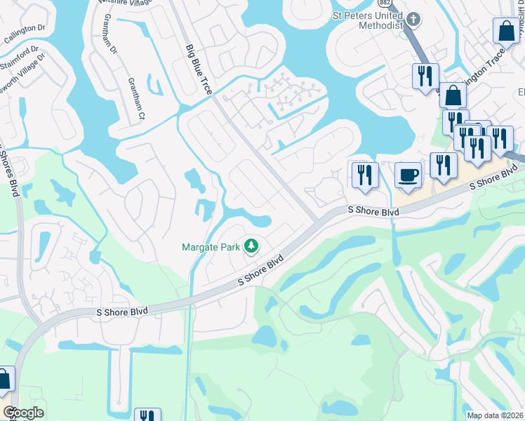 map of restaurants, bars, coffee shops, grocery stores, and more near 2036 Amesbury Circle in Wellington