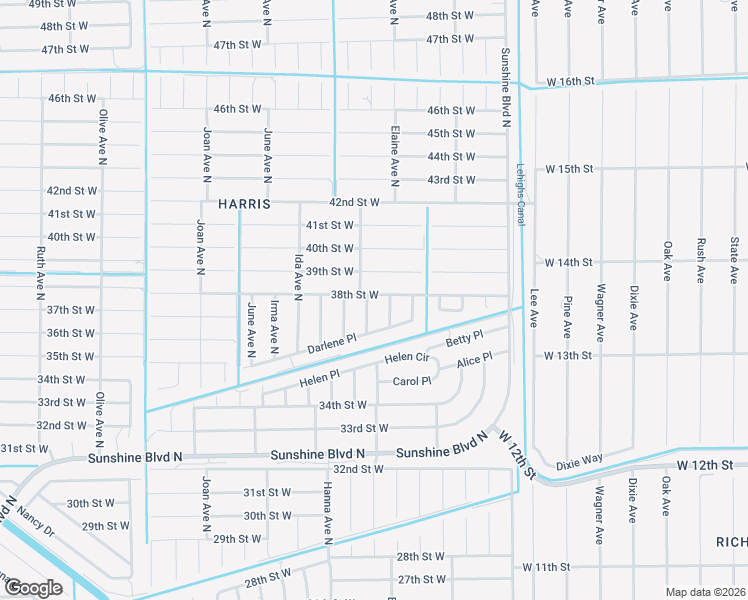 map of restaurants, bars, coffee shops, grocery stores, and more near 3706 Flora Avenue North in Lehigh Acres