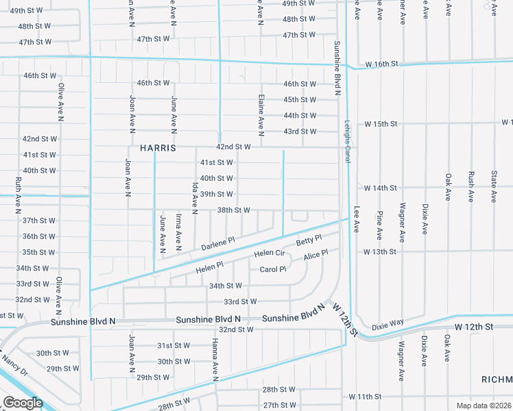 map of restaurants, bars, coffee shops, grocery stores, and more near 3706 Flora Avenue North in Lehigh Acres