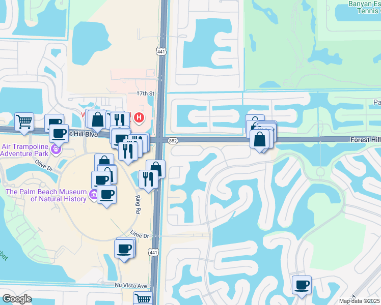 map of restaurants, bars, coffee shops, grocery stores, and more near 9838 Woodworth Court in Wellington