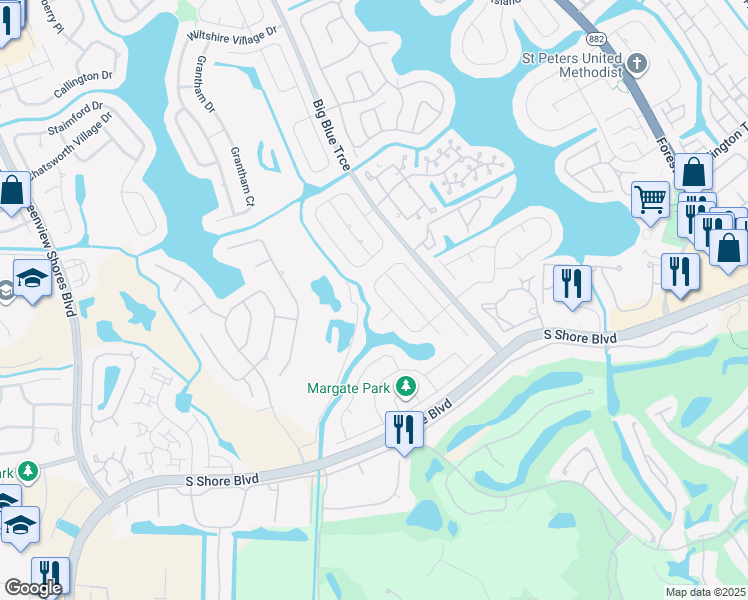 map of restaurants, bars, coffee shops, grocery stores, and more near 2084 Amesbury Circle in Wellington