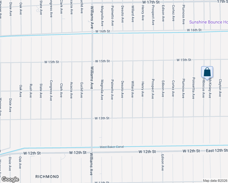 map of restaurants, bars, coffee shops, grocery stores, and more near 807 West 14th Street in Lehigh Acres