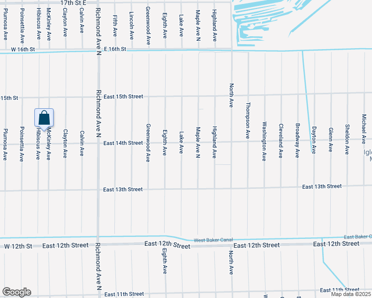 map of restaurants, bars, coffee shops, grocery stores, and more near 1320 Lake Ave in Lehigh Acres
