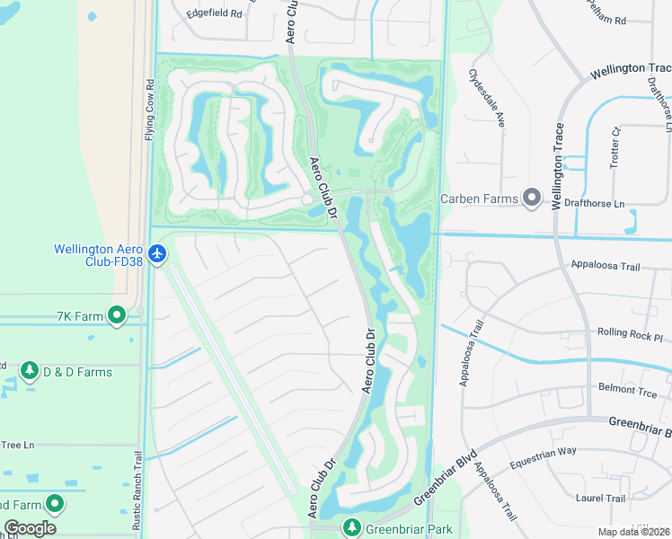 map of restaurants, bars, coffee shops, grocery stores, and more near 15355 Emmelman Road in Wellington