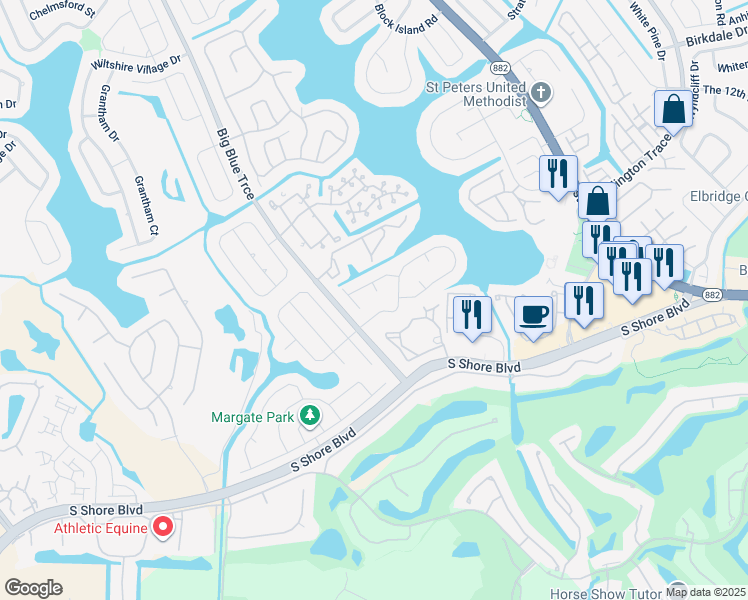 map of restaurants, bars, coffee shops, grocery stores, and more near 1995 Lake Breeze Court in Wellington