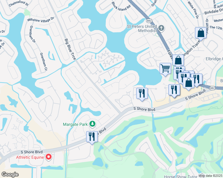 map of restaurants, bars, coffee shops, grocery stores, and more near 1995 Lake Breeze Court in Wellington