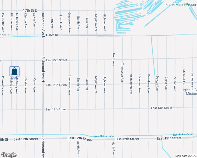 map of restaurants, bars, coffee shops, grocery stores, and more near 1404 Maple Avenue North in Lehigh Acres