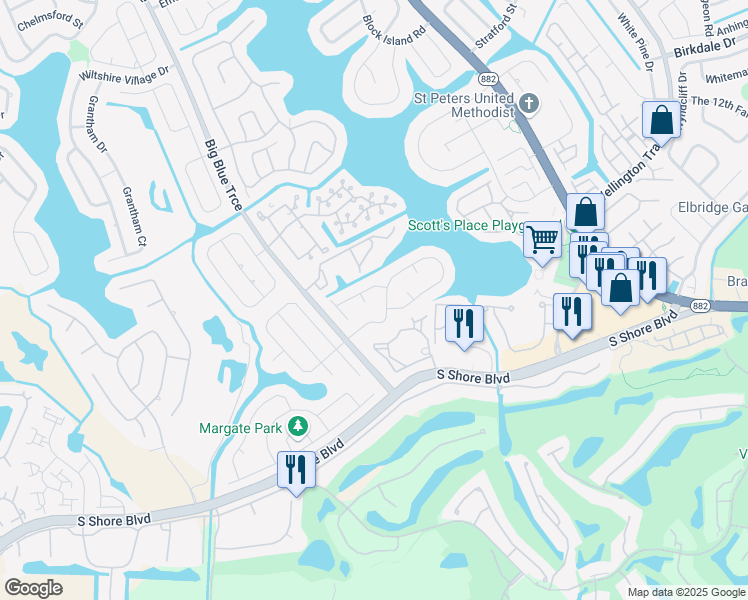 map of restaurants, bars, coffee shops, grocery stores, and more near 1995 Lake Breeze Court in Wellington