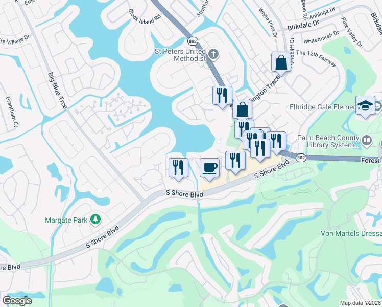 map of restaurants, bars, coffee shops, grocery stores, and more near 2114 Wingate Bend in Wellington