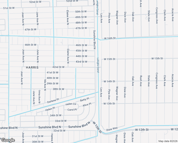 map of restaurants, bars, coffee shops, grocery stores, and more near 2506 41st Street West in Lehigh Acres