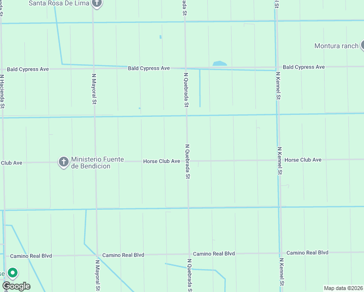 map of restaurants, bars, coffee shops, grocery stores, and more near 520 North Quebrada Street in Clewiston