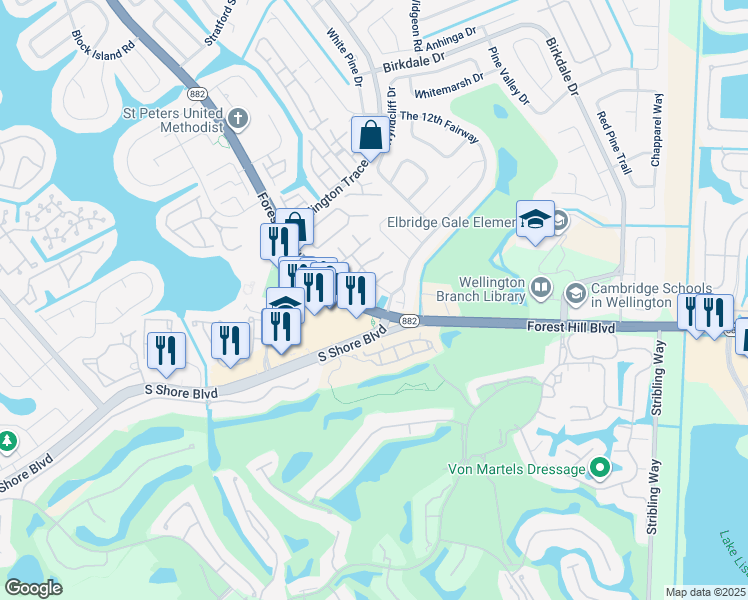 map of restaurants, bars, coffee shops, grocery stores, and more near in Wellington