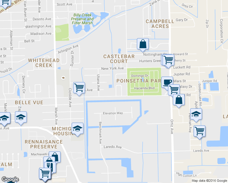 map of restaurants, bars, coffee shops, grocery stores, and more near 9 Kingsman Circle in Fort Myers