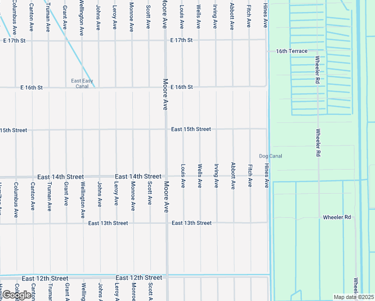 map of restaurants, bars, coffee shops, grocery stores, and more near 1412 Louis Avenue in Lehigh Acres