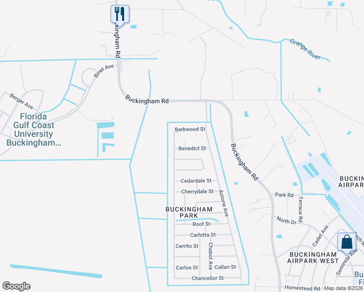map of restaurants, bars, coffee shops, grocery stores, and more near 6150 Benedict Court in Fort Myers