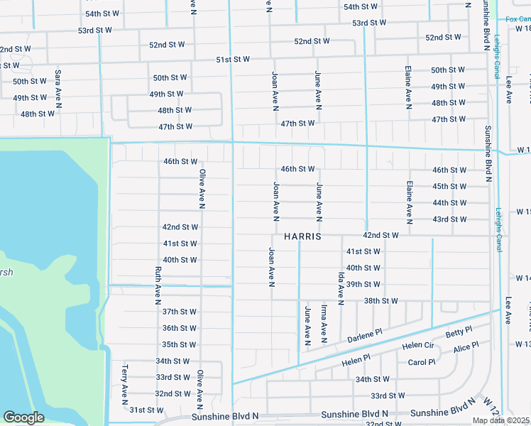 map of restaurants, bars, coffee shops, grocery stores, and more near 3004 43rd Street West in Lehigh Acres
