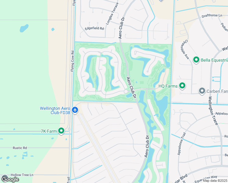 map of restaurants, bars, coffee shops, grocery stores, and more near 15620 Milan Court in Wellington