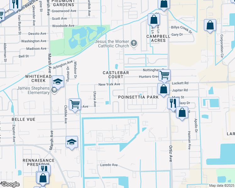 map of restaurants, bars, coffee shops, grocery stores, and more near 7 Skipton Circle in Fort Myers