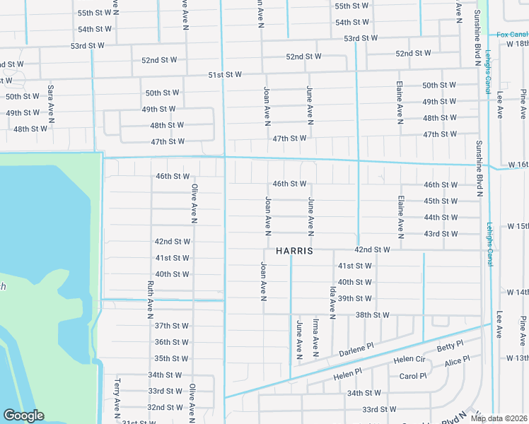map of restaurants, bars, coffee shops, grocery stores, and more near 3000 44th Street West in Lehigh Acres