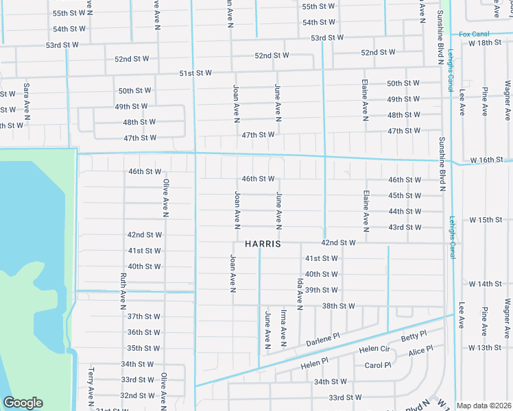 map of restaurants, bars, coffee shops, grocery stores, and more near 2910 44th Street West in Lehigh Acres
