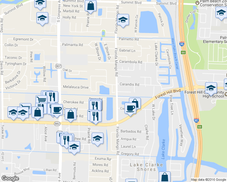 map of restaurants, bars, coffee shops, grocery stores, and more near 1472 Lake Mango Way in West Palm Beach