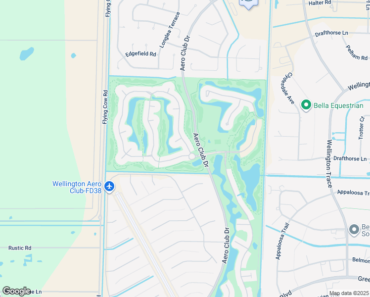 map of restaurants, bars, coffee shops, grocery stores, and more near 1991 South Club Drive in Wellington