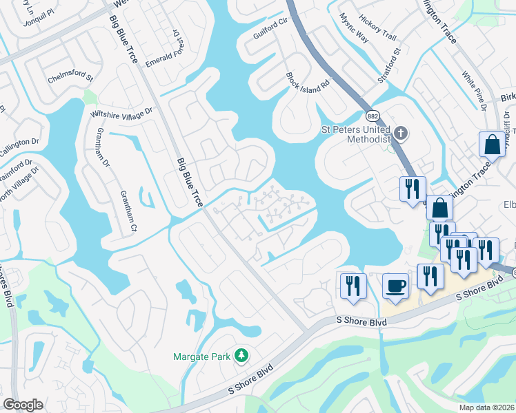 map of restaurants, bars, coffee shops, grocery stores, and more near 1777 Harborside Circle in Wellington