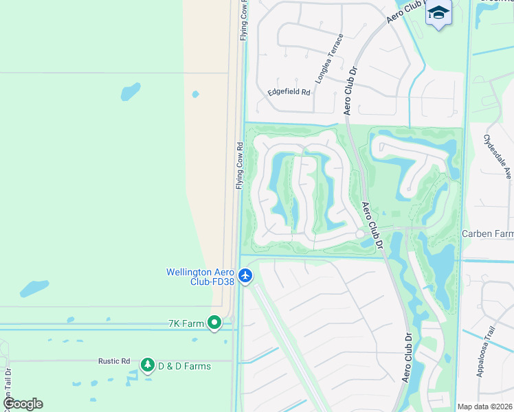 map of restaurants, bars, coffee shops, grocery stores, and more near 1821 Corsica Drive in Wellington