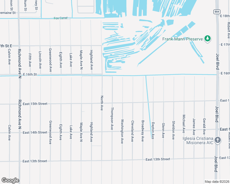 map of restaurants, bars, coffee shops, grocery stores, and more near 1510 Thompson Avenue in Lehigh Acres