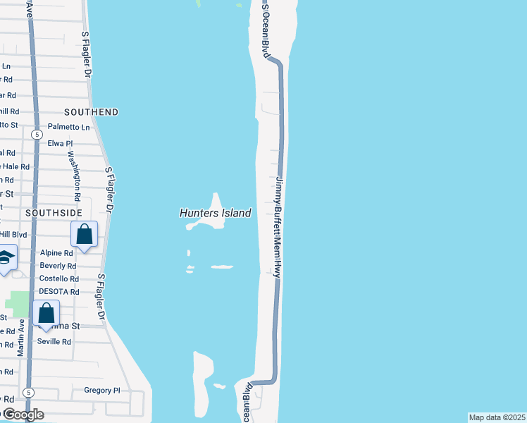 map of restaurants, bars, coffee shops, grocery stores, and more near 124 Monceau Court in Palm Beach