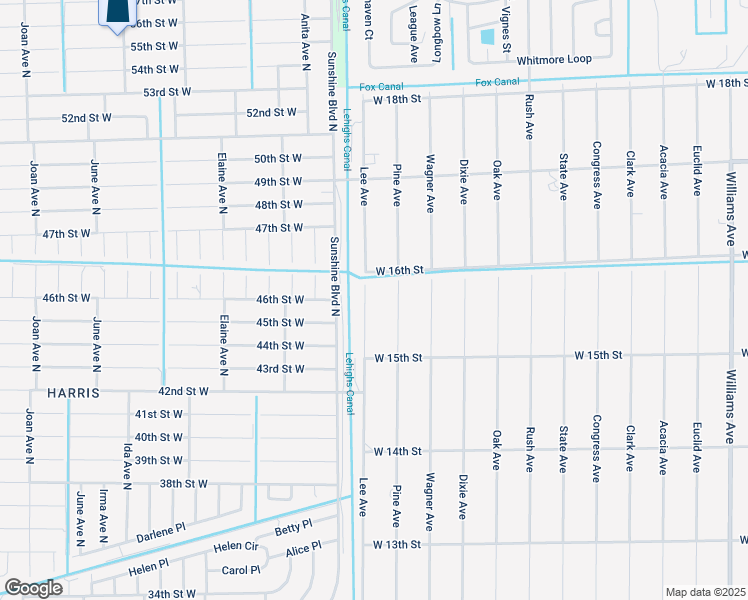 map of restaurants, bars, coffee shops, grocery stores, and more near 1514 Lee Avenue in Lehigh Acres