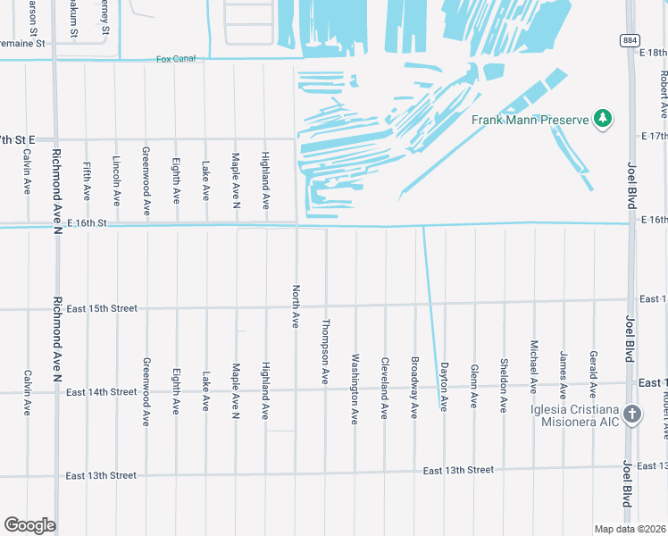 map of restaurants, bars, coffee shops, grocery stores, and more near 1510 Thompson Avenue in Lehigh Acres